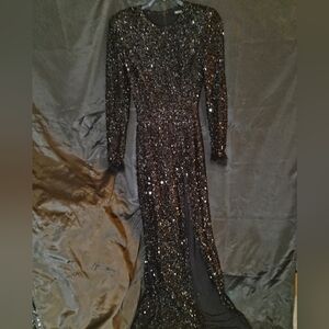 Black Sequin Dress Sz SM